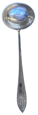 Auktion 346<br>gr. Suppenkelle, versilbert, L-33 cm [1]