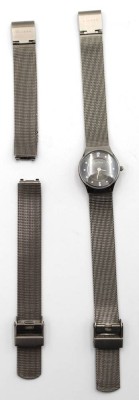 Auktion 356<br>Damenarmbanduhr, Skagen, Quarz, Funktion nicht geprüft, anbei Ersatzband, D-2,4cm. [1]