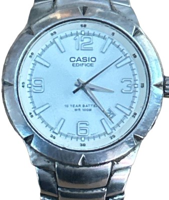 Auktion 347<br>Casio Edifice Qaurtz EF-124 Herrenarmbanduhr, WR100m orig. Stahlband [1]