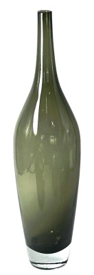 Auktion 347<br>hohe grüne Vase auf klaren Stand, Murano?, H-43 cm [1]