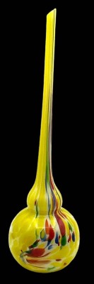 Auktion 347<br>Murano solifleur Vase, gelb-bunt, H-30cm [1]