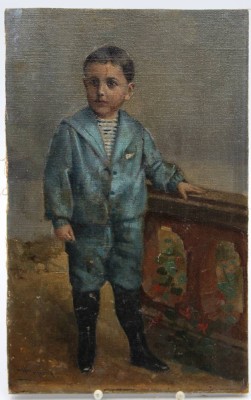 Auktion 347<br>H.Dupont o,ä., Kabenportrait, Öl/Leinwand doubliert, ungerahmt, 36,5 x 23cm. [1]