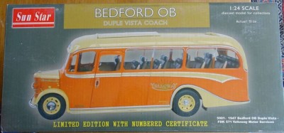 Auktion 347<br>Busmodell  Bedford OB von Sun Star, 1:24, neu in OVP [1]