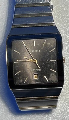 Auktion 347<br>Rado Diastar Armbanduhr, Unisex,, ca. 2,7x3 cm, Stahl/Gold orig. Armband [1]