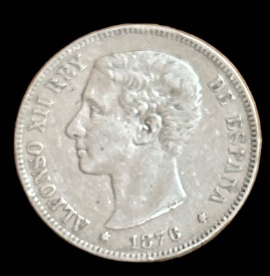 Auktion 347<br>5 Pesetas, 1876, Spanien, Silber [1]