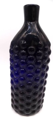 Auktion 348<br>gr. dunkelblaue Vase mit Blasendekor, H-40 cm, B-14 cm [1]