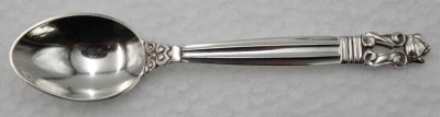 Auktion 348<br>Teelöffel, Georg Jensen, Sterling, Acorn, 1931, verso monogrammiert, 15,7gr., L-11,3cm [1]