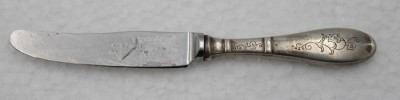 Auktion 348<br>kl. Messer mit Silbergriff, Dänemark 1936, ca. L-11,5cm [1]