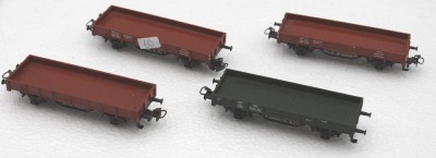 Auktion 348<br>4x Niederbordwagen, Märklin, H0 [1]