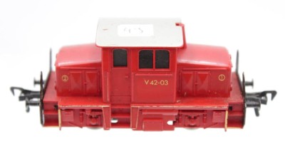 Auktion 348<br>Diesel-Lokomotive, Fleischmann, H0, V42-03, Funktion nicht geprüft [1]