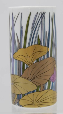 Auktion 348<br>Vase, Rosenthal, Seerosen, Le Fall, H-14cm. [1]