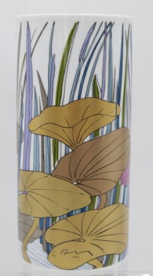 Auktion 348<br>hohe Vase, Rosenthal studio-linie, Seerosen, Le Fall, H-22,5cm [1]