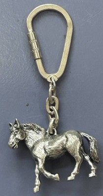 Auktion 348<br>Schlüsselanhänger mit Silber-Pferd-835-, L-ca. 8 cm, Pferd B-4 cm, 29,3 gr. [1]