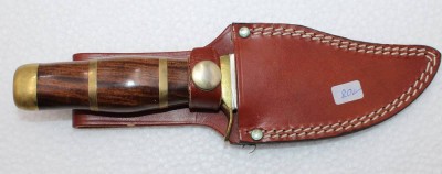 Auktion 348<br>Jagdmesser, Golden WEsten, Anton Wingen Jr., Lederscheide, L-20,5cm, Lagerspuren [1]