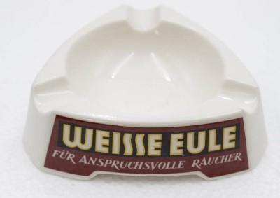 Auktion 348<br>Ascher, Weisse Eule / Herrenkrone, Fischer&Co, H-4,2cm D-13cm. [1]