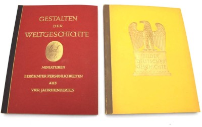 Auktion 349<br>2x div. Sammelalben, Gestalten der Weltgeschichte und Bilder deutscher Geschichte diese unbefüllt anbei 3 Bildgruppen [1]