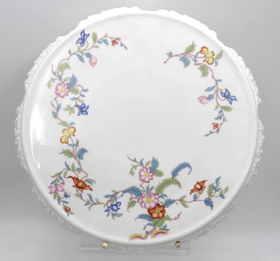 Auktion 349<br>Tortenplatte, Rosenthal um 1925, Art-Déco Blumen, D-34,5cm [1]