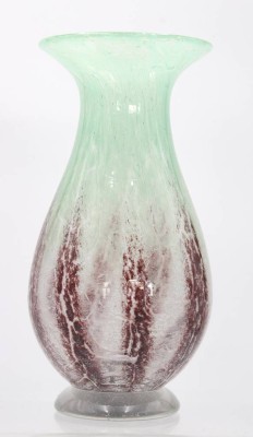 Auktion 349<br>WMF-Ikora Vase, grün/braun, Art-Déco, H-19cm [1]