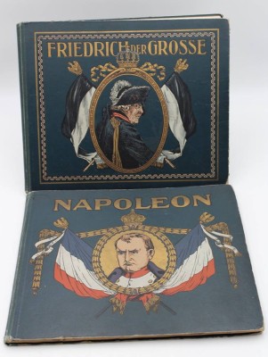 Auktion 349<br>2x div. Literatur über Napoleon und Friedrich der Große, je um 1900, Alters-u. Gebrauchsspuren [1]