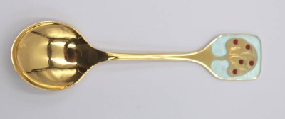 Auktion 349<br>Jahreslöffel 1982, Robbe & Berking, 925er Silber vergoldet, 31,4gr., L-13,2cm [1]