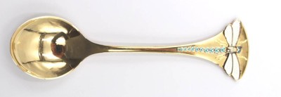 Auktion 349<br>Jahreslöffel 1985, Robbe & Berking, 925er Silber vergoldet, 29,5gr., L-13,2cm [1]