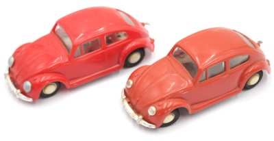 Auktion 349<br>2x VW Käfer, Dux, Kunststoff/Blech, Schlüsselwerke defekt, je ca. H-4cm L-11,5cm [1]