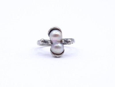 Auktion 349<br>Perlen Ring, Sterling Silber 0.925, 3,5g., RG 54 [1]