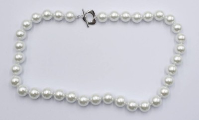 Auktion 349<br>Halskette, Muschelkern-Perlen, ca. D-12mm, L-42cm [1]