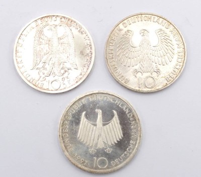 Auktion 349<br>3x 10 D-Mark Münzen [1]