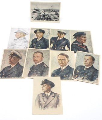 Auktion 349<br>10x Postkarten, 3. Reich, 9x Ritterkreuzträger, 1x gelaufen u. 2x beschrieben [1]