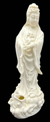 Auktion 349<br>Guayin Figur, wohl für Duftwasser/Räucherware?. H-27 cm [1]