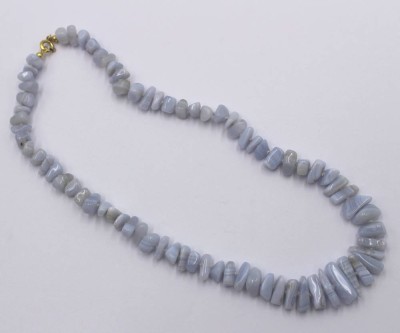 Auktion 349<br>Halskette, Achat, Steine im Verlauf, L-48cm [1]