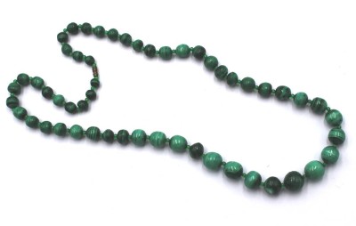 Auktion 349<br>Malachit-Halskette, Steine im Verlauf, L-60cm [1]