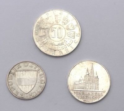 Auktion 349<br>3x Münzen , Österreich, 1957-1963, zus. 40,4gr. [1]