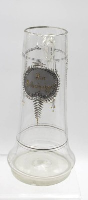 Auktion 349<br>hoher Schenkkrug, Zur Silberhochzeit, um 1900, H-27cm [1]