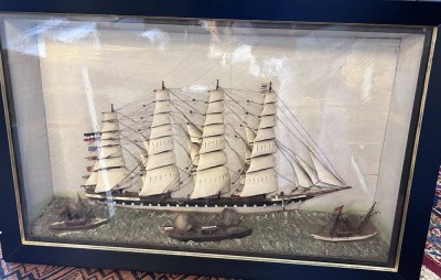Auktion 349<br>gr. Halbmodell des Segelschiffes 