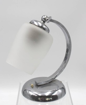 Auktion 349<br>Nachttischlampe, Art-Deco, verchromt, Kabel abgeschnitten, H-22cm [1]
