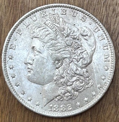 Auktion 349<br>1882 O Morgan Dollars Early Silver Dollar, New Orleans, S-900-, 26,7 gr [1]