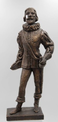 Auktion 350<br>hohe Figur, Don Quixote, Austin Prod. Canada, Kunstmasse bronziert, H-50cm [1]