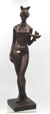 Auktion 350<br>hohe Figur, Austin Prod., Kunstmasse bronziert, div. kl. Abplatzer, H-51,5cm [1]