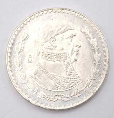 Auktion 350<br>Un Peso, Mexico 1965, 16,1gr., D-3,5cm [1]