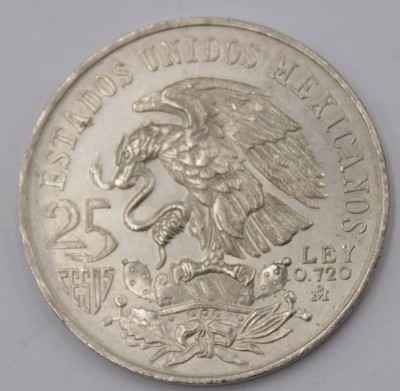 Auktion 350<br>25 Pesos, Olympia 1976, Mexico, 22,3gr., D-3,8cm [1]