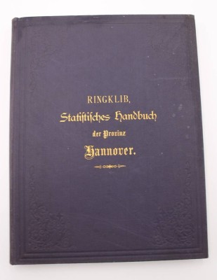 Auktion 350<br>Ringklib, Statistisches Handbuch der Provinz Hannover, 1897, Altersspuren [1]