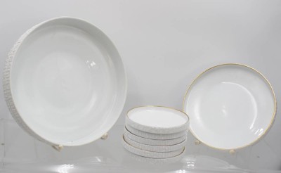 Auktion 350<br>gr. Schale sowie 7tlg Konfekt-Set ,Thomas, 70er Jahre, D-24,5 bis 12cm [1]