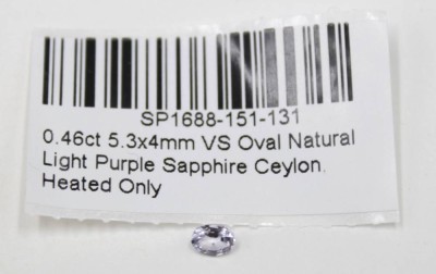 Auktion 351<br>Ceylon Saphir, 0,46 ct, erhitzt [1]