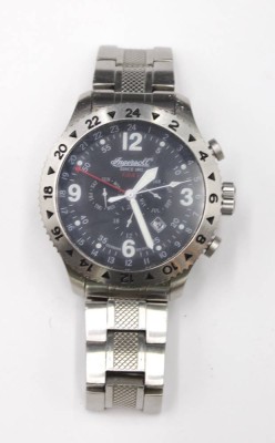 Auktion 351<br>Herren-Chronograph, Ingersoll Columbus, Automatic, Werk läuft, leichte Tragespuren, D-5cm [1]