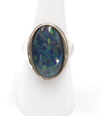 Auktion 351<br>925er Silber-Ring, Opal Triplette, 10,4gr., RG 55 [1]