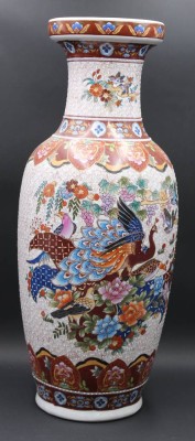 Auktion 351<br>Bodenvase, asiat. Dekor, ungemarkt, ca. H-60,5cm [1]