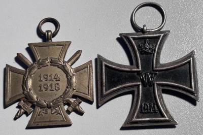 Auktion 351<br>Eisernes Kreuz und Kriegsteilnehmer-Kreuz, 1914 [1]