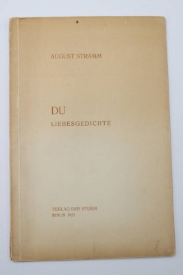 Auktion 351<br>August Stramm, Du-Liebesgedichte, 1922, Paperback [1]